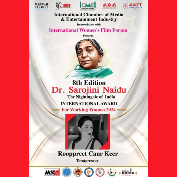 8th Edition, Dr. Sarojini Naidu, The Nightingale of India, INTERNATIONAL AWARD, For Working Women 2024 - Rooppreet Caur Keer 8th Edition, Dr. Sarojini Naidu, The Nightingale of India, INTERNATIONAL AWARD, For Working Women 2024 - Rooppreet Caur Keer